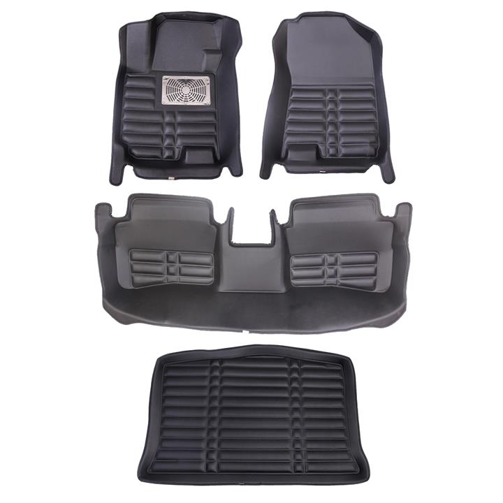 کفپوش سه بعدی خودرو  کد 02 مناسب برای هیوندای i20 به همراه کفپوش صندوق